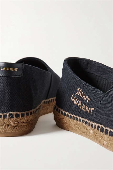 Saint Laurent embroidered espadrilles in canvas.